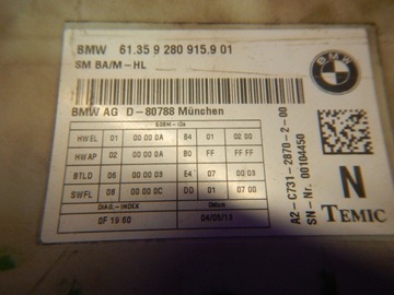 BMW F10 F11 ŘÍZENÍ SEDADLA LEVÝ 6135 9280915