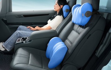 Шелковая автомобильная подушка для поясницы Baseus ComfortRide Series (синяя)