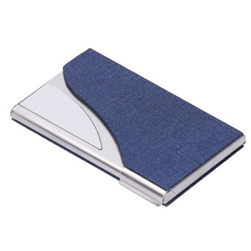 Wizytownik Niebieski Etui Organizer do wizytówek dla Mężczyzn i Kobiet