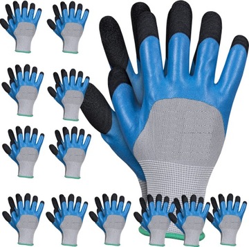 Rękawice BLUE FIX Podwójnie Powlekane Super JAKOŚĆ