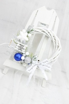 Wianek świąteczny na drzwi ozdoba stroik KOLORY