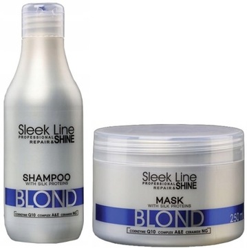 STAPiZ Maska SLEEK LINE BLOND 250ml + szampon 300