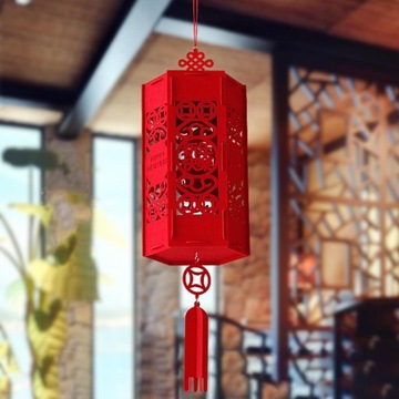 Ткань красного китайского фонарика не сплетенная выдалбливает удачливый войлок стиля 3Д д