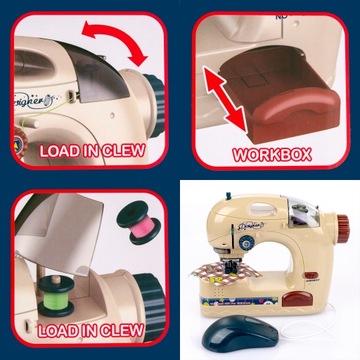 КОМПЛЕКТ ШВЕЙНАЯ МАШИНКА ДЕТСКАЯ + УТЮГ + ГЛАДИЛЬНАЯ ДОСКА ДЕТСКАЯ