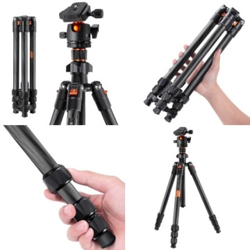 ULTRALIGHT K&F CARBON FIBRE STAND 162cm 8kg для фотоаппарата Камера