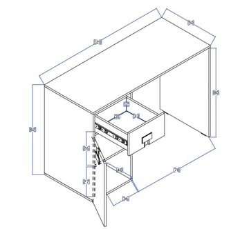 мебель детская комната система письменный шкаф Индекс 10