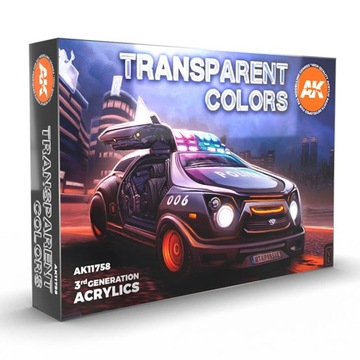 AK Interactive 11758 Zestaw farb Transparent Colors