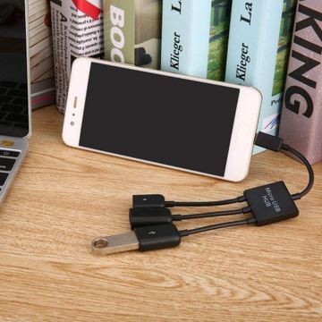 HUB 1x microUSB 2x USB-планшет ANDROID OTG, мышь micro USB для телефона