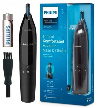 TRYMER DO NOSA USZU BRWI GOLARKA MASZYNKA ZESTAW NASADKI PHILIPS + ETUI