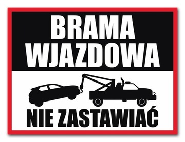TABLICZKA BRAMA WJAZDOWA DIBOND CZARNY 30 x 40 cm
