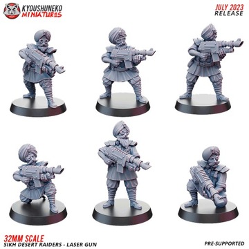 Laser Gun Sikh Desert Raider x5 Kyoushuneko Miniat
