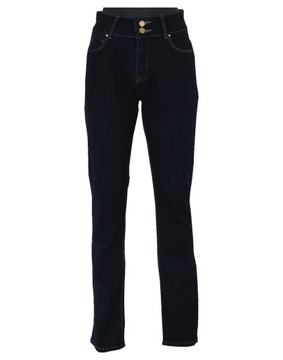 SPODNIE DAMSKIE DŁUGIE PROSTE JEANS GRANATOWE 36 S
