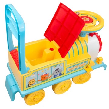 ИНТЕРАКТИВНЫЙ ЛОКОМОТИВНЫЙ ПРИЦЕП RIDE-ON PUSHER СО ЗВУКОВЫМ ПОЕЗДОМ