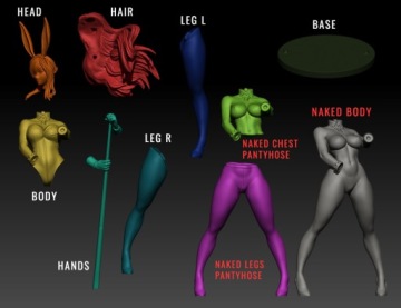 (3DPT) Эрза Скарлет Банни - Pinup / NSFW