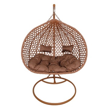 ДВОЙНОЙ ПОДВЕСНОЙ СТУЛ НА 2 МЕСТА САДОВЫЙ КОРИЧНЕВЫЙ КОРИЧНЕВЫЙ ARUBA