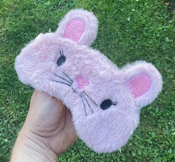 МАСКА ДЛЯ СПАНИЯ ДЛЯ ГЛАЗ ДЛЯ РАССЛАБЛЕНИЯ СНА МЫШКА РОЗОВАЯ OLDMAN KIDS