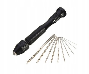 Ręczna mini wiertarka + 10 szt. wiertełka 0,5-2 mm