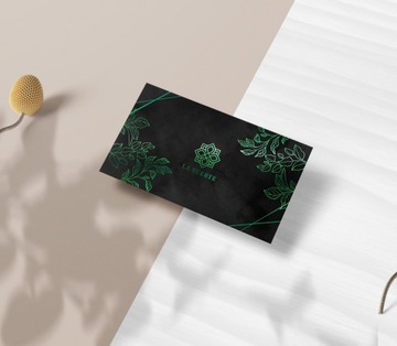 Дисконтные карты лояльности, позолота, зеленая фольга, 250 шт + дизайн