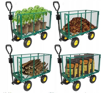 САДОВАЯ ТРАНСПОРТНАЯ ТЕЛЕЖКА Прицеп Садовая тачка Самосвал Сумка 300 кг