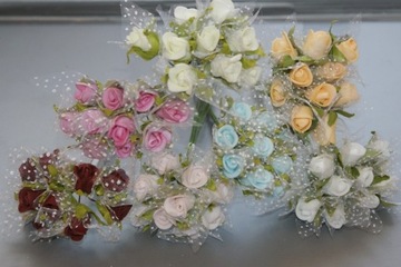 Пенопластовые розы на проводе с тюлем 10pcs M13 7coloró