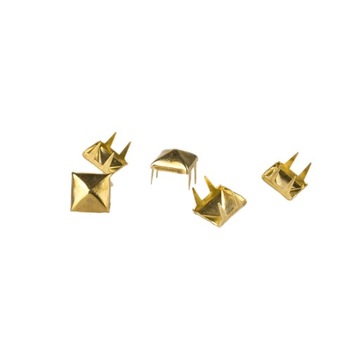 Ćwieki piramida 100 szt 8 MM złote 390