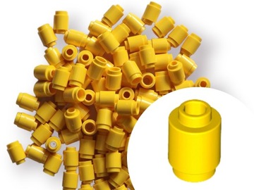 LEGO 3062b Beczka okrągły Baryłka 1x1 Żółty Yellow 40 szt