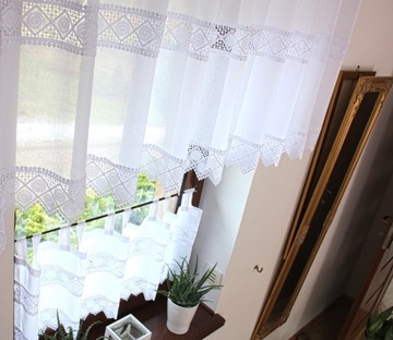 Ревность Гипюровые Подтяжки Шторы для кухни 300/90