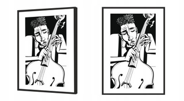 КАРТИНА-ПОСТЕР В РАМКЕ 33х43 см Джаз P815