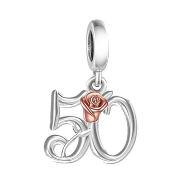 CHARMS ZAWIESZKA 50 URODZINY ROCZNICA RÓŻA