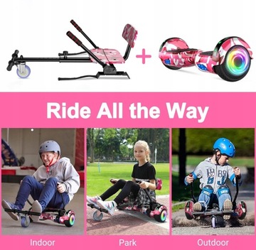 Скейтборд 6,5 дюйма, электрический скейтборд + Gokart 10 км + Bluetooth + светодиодный ховерборд для детей