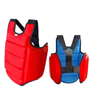 Karate Chest Guard Boks Kickboxing Sparing Training Sanda XL czerwono-czarna
