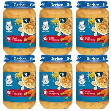Gerber Rosół z cielęcinką po 9 miesiącu, 6x190g