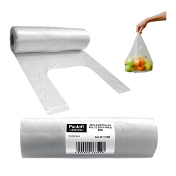 REKLAMÓWKI JEDNORAZOWE NA ROLCE PACLAN DO 5KG ZRYWKI MOCNE
