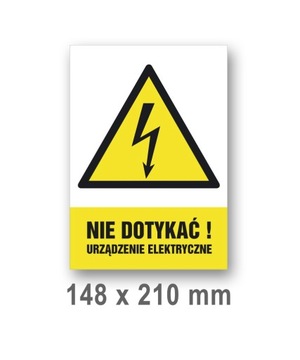 НАКЛЕЙКА Не прикасайтесь к электроприборам 148 х 210 мм