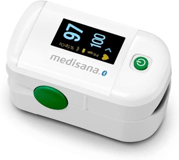 Medisana PM 1OO connect Pulsoksymetr SPO2 Puls LED wykaz tętna na palec