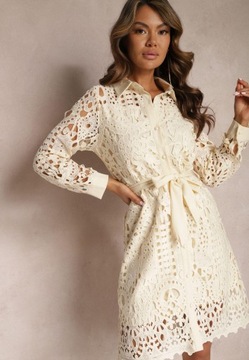 Renee Бежевое женское платье M/L Длинная рубашка