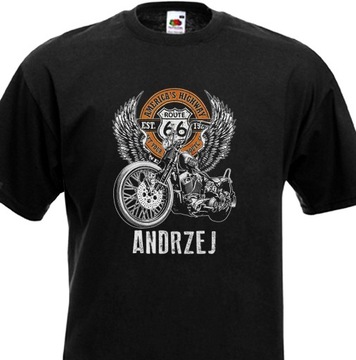 koszulka motocyklowa urodzinowa orzeł auto moto prezent Imię Ksywka Napis
