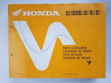 Honda XL 125 S - katalog części 1990