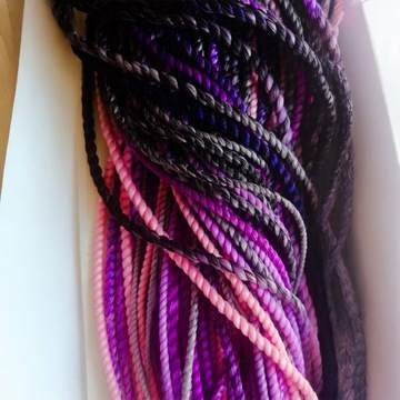 Синтетические волосы для косичек красочные косички омбре печать 130 см.