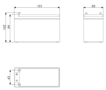 АККУМУЛЯТОР AGM ACUMAX AM7-12 12V 7AH AM 7-12 ДЛЯ БЛОКОВ ПИТАНИЯ APC RBC T2 F2 UPS