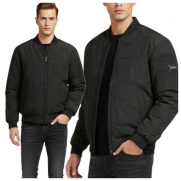 KURTKA WIOSENNA MESKA BOMBERKA LEKKA PRZEJSCIOWA CASUAL CZARNA 7708 ROZ. L