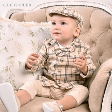 Garnitur Chłopięcy do Chrztu Christopher rozmiar 80
