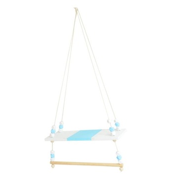 Wooden Handicraft Single layer Partition Blue