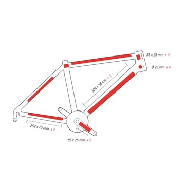 НАБОР НАКЛЕЙКОВ ZEFAL SKIN ARMOR FRAME матовый L