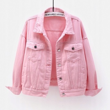 Wiosenna nowa kolorowa kurtka jeansowa plus size