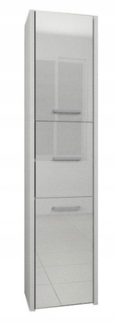 SZAFKA ŁAZIENKOWA BIAŁA 3D SŁUPEK 40CM REGAŁ POŁYSK