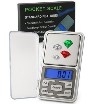 WAGA JUBILERSKA PRECYZYJNA ELEKTRONICZNA KUCHENNA NA 200g LCD 0,01 DOKŁADNA