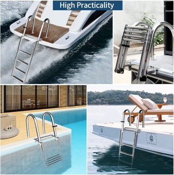 Палубная лестница Worhan ML300A, сталь, 4 ступеньки. 1,58 м