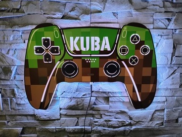 LAMPKA MINECRAFT jak pad ps5 personalizowana dla GRACZA KOLORY PILOT