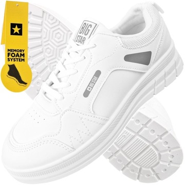 Buty Damskie Big Star Wygodne Sportowe trampki Białe sneakersy NN274A483 37